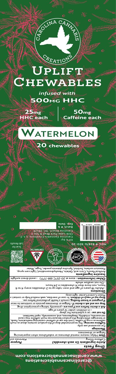 Bag Label (Hhc Chewable Watermelon Pouch Gelatin)